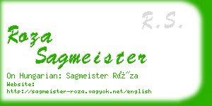 roza sagmeister business card